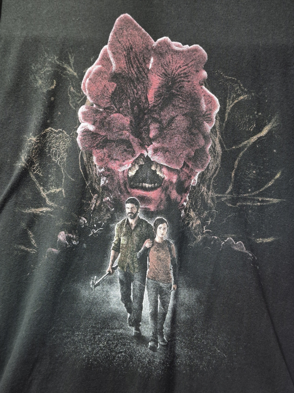 Universal Black Poster with Pink Horror Bloom Graphic